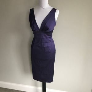 Purple Deep V Dress